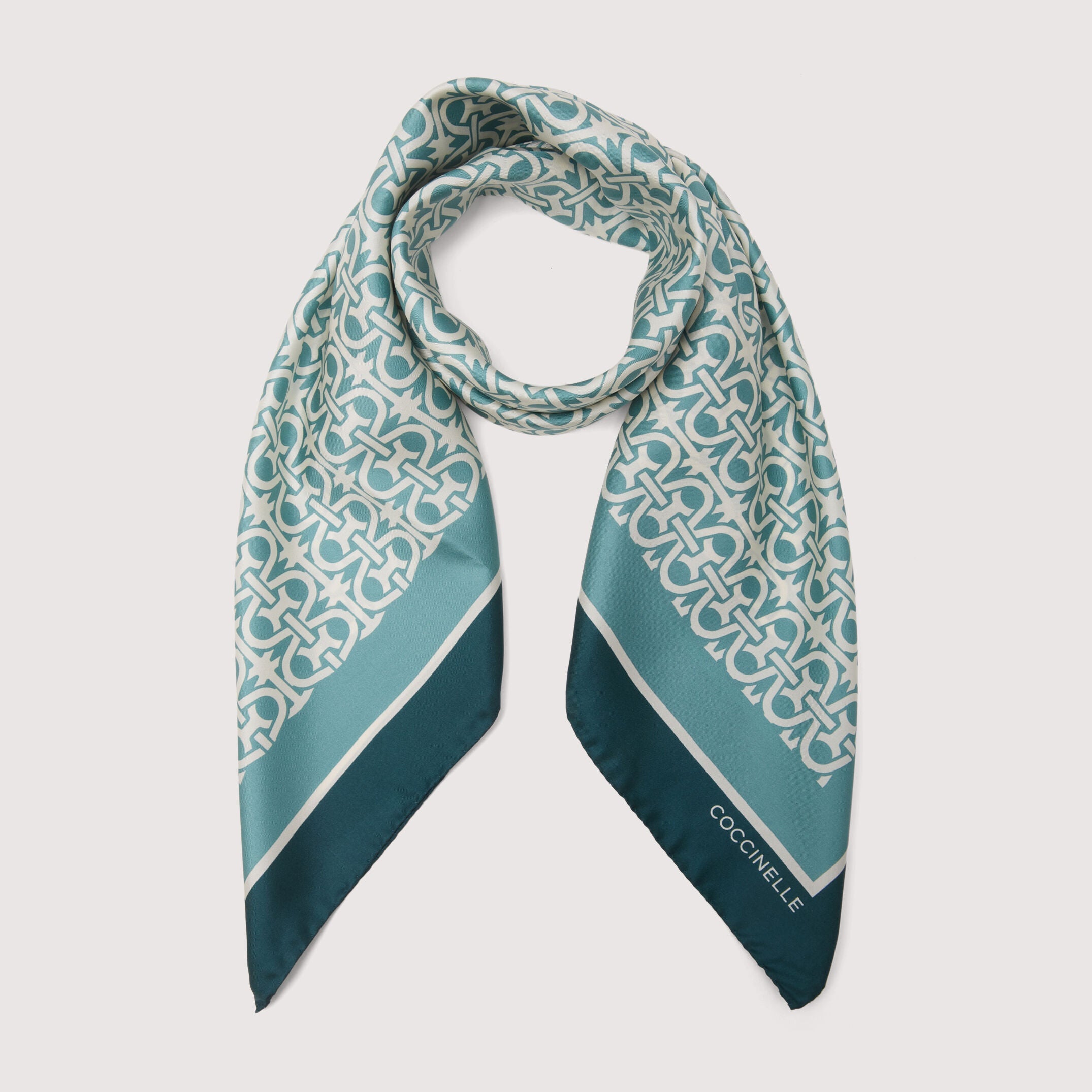 Monogram foulard, aqua
