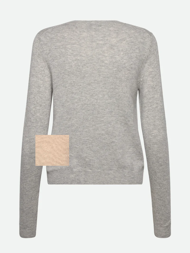 RMWSofia Wool LS SHort Cardigan, Light Sand Melange