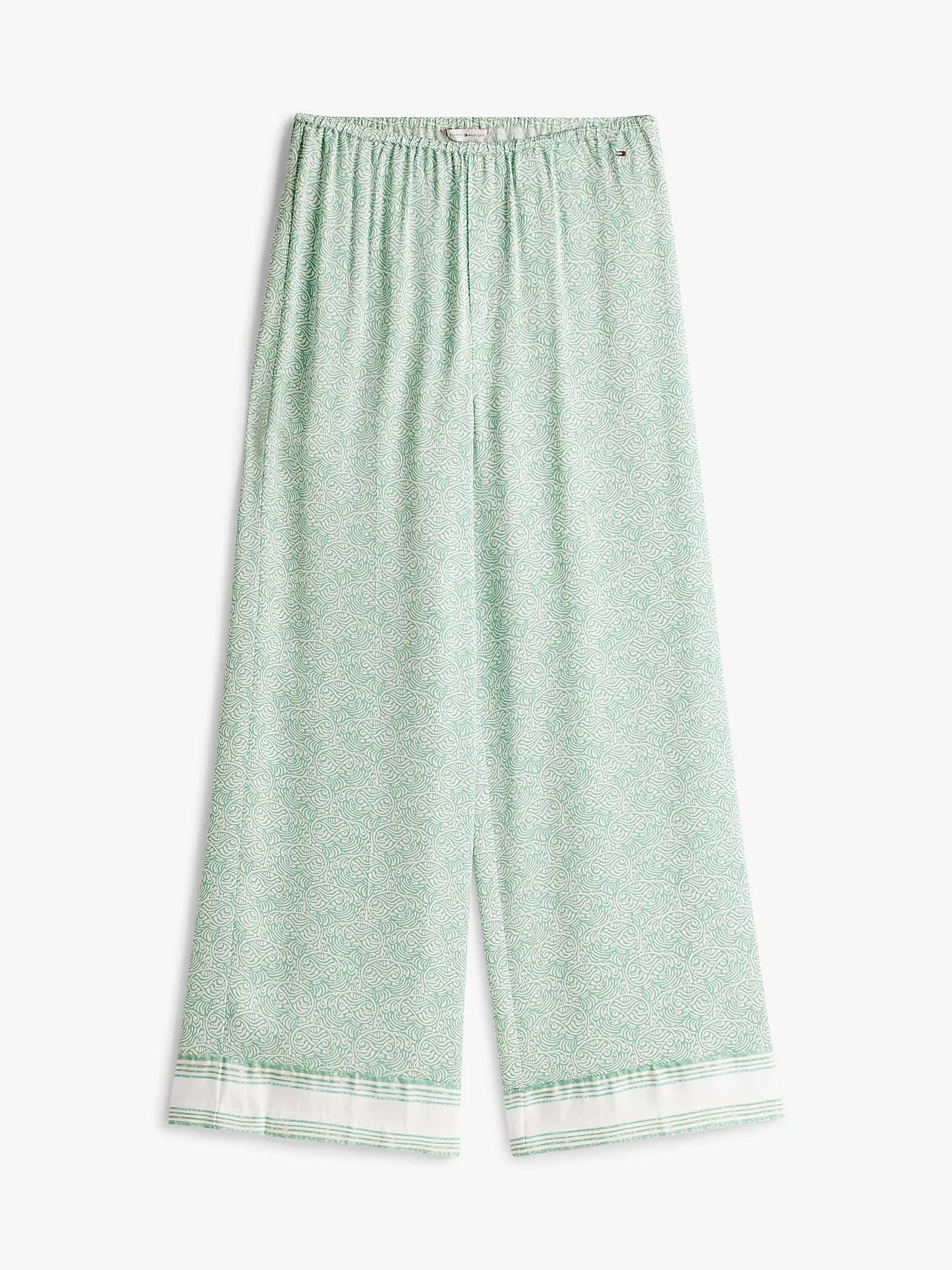 Sateen Pull On Pants, Illustrated Wave/Fort green