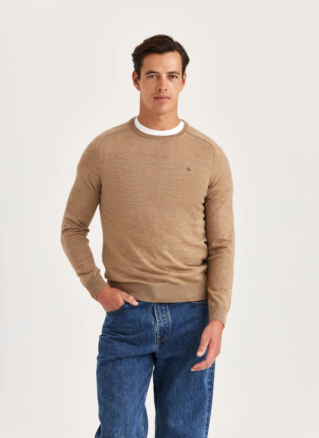 MERINO ONECK, CAMEL
