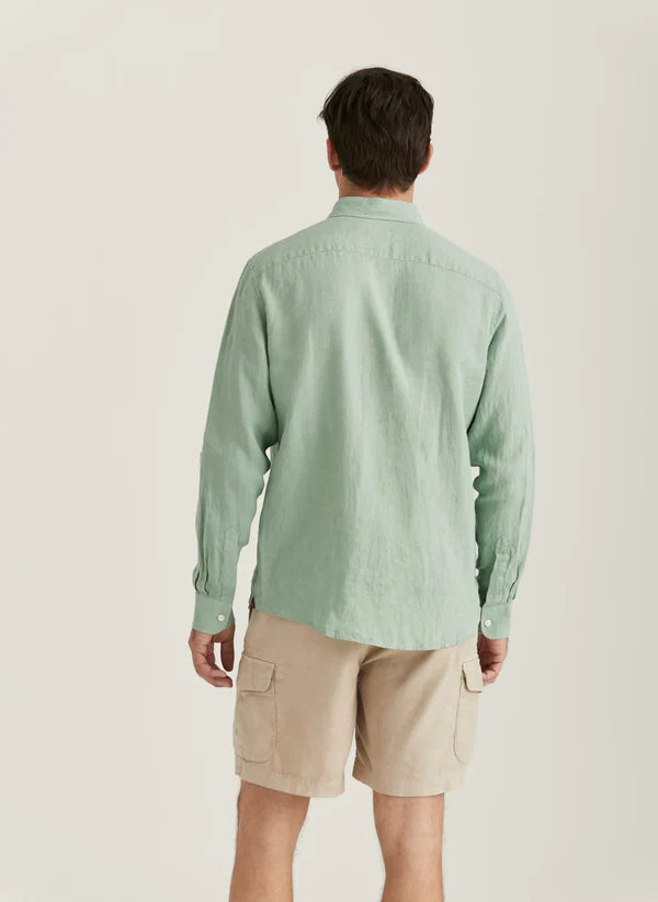 DOUGLAS LINEN SHIRT, CLASSIC, GREEN