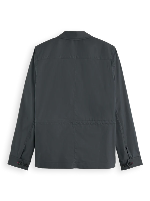 LIGHTWEIGHT POPLIN ARMY JACKET, GRAPHITE