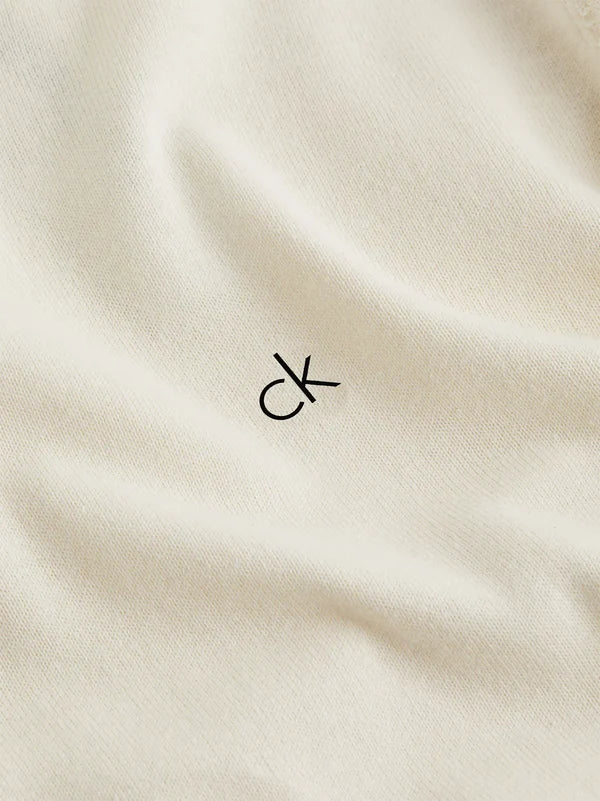 COTTON SILK BLEND C-NK SWEATER, VANILLA ICE