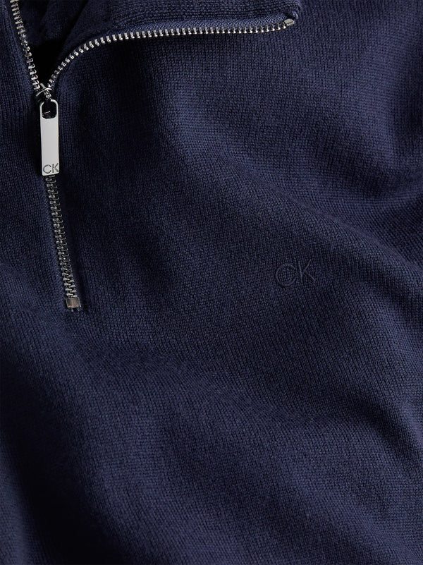 MERINO QUARTER ZIP SWEATER, NIGHT SKY