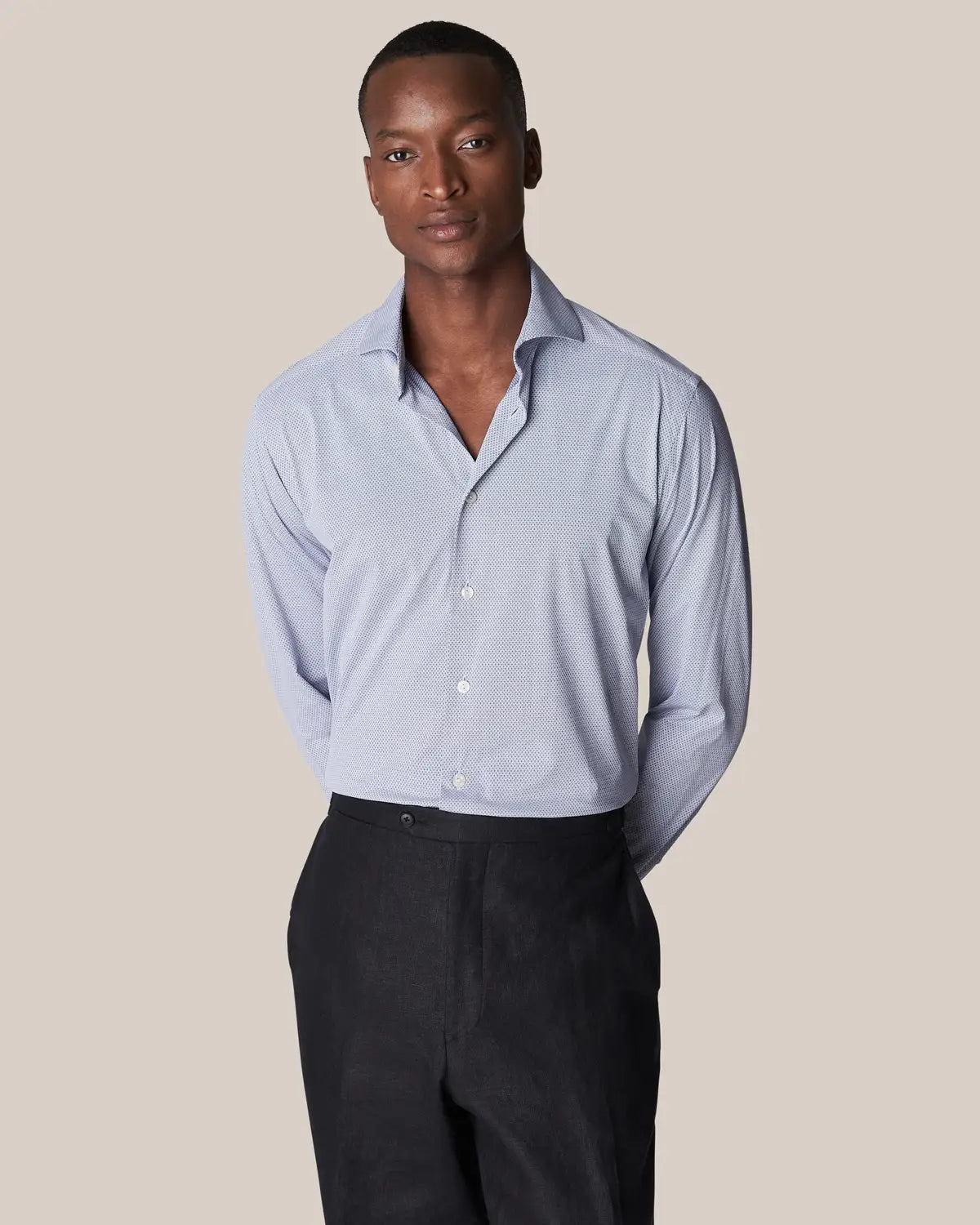 4-way stretch jersey, dark blue, slim