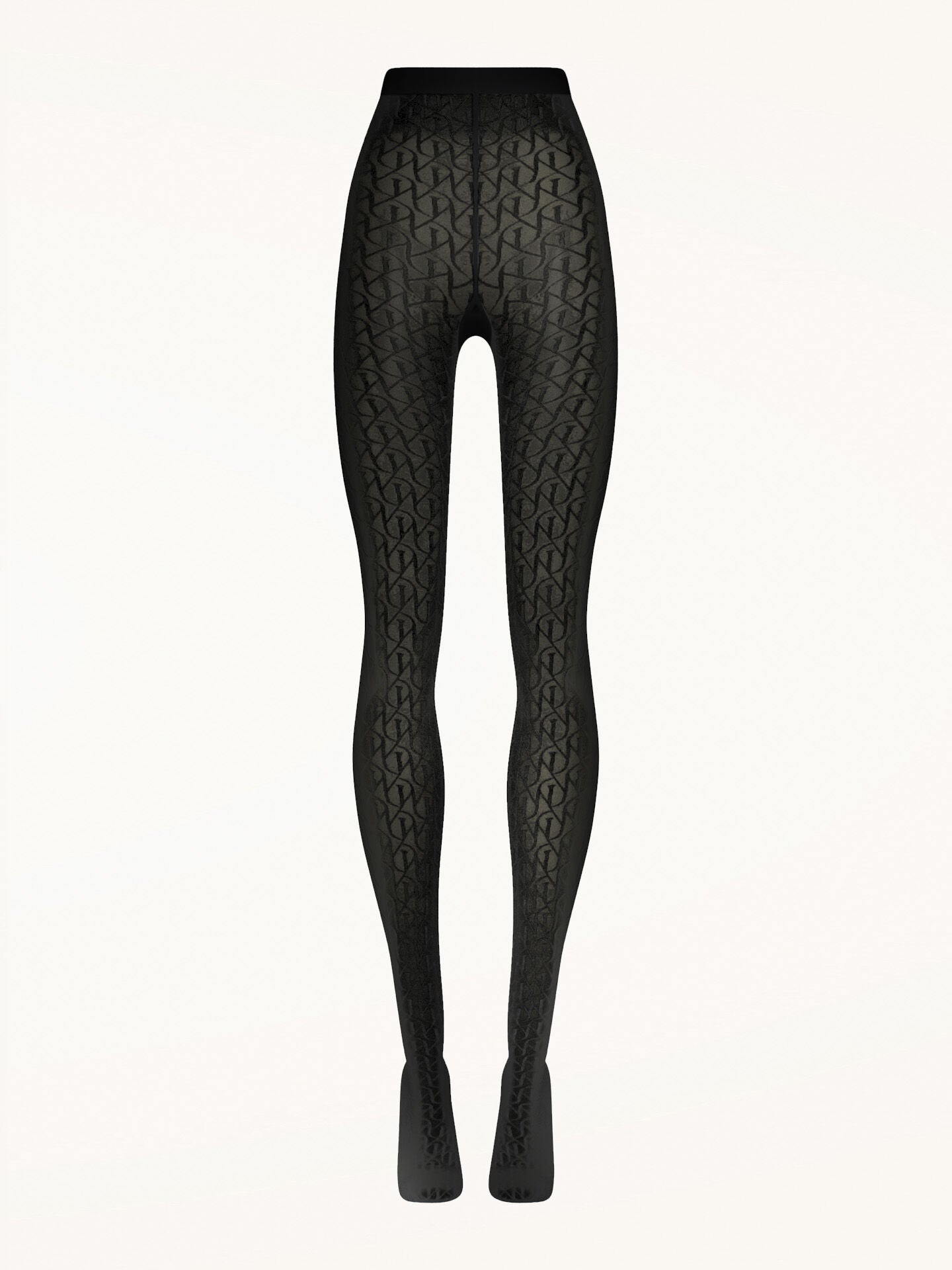 W Lace Tights, Black