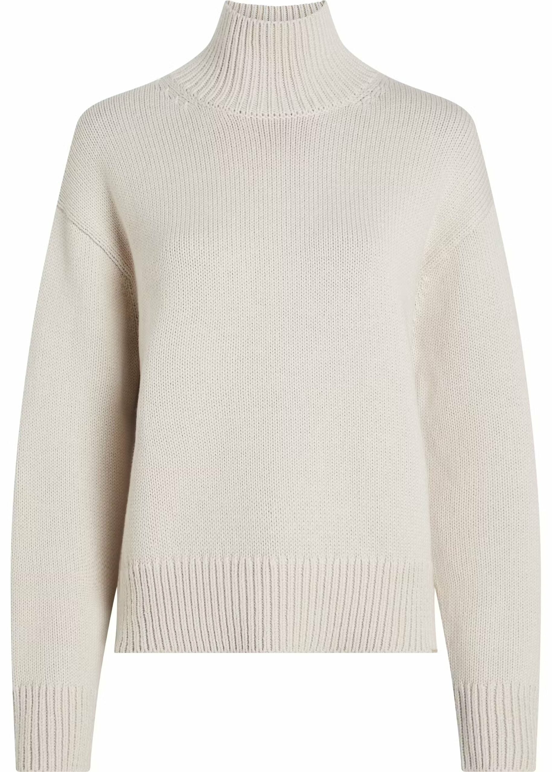 Cotton Blend High Neck, Gray Morn