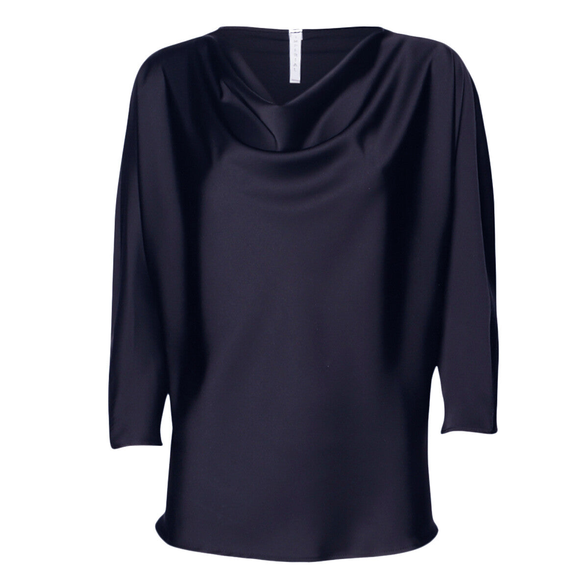 Waterfall Blouse (LS), Navy