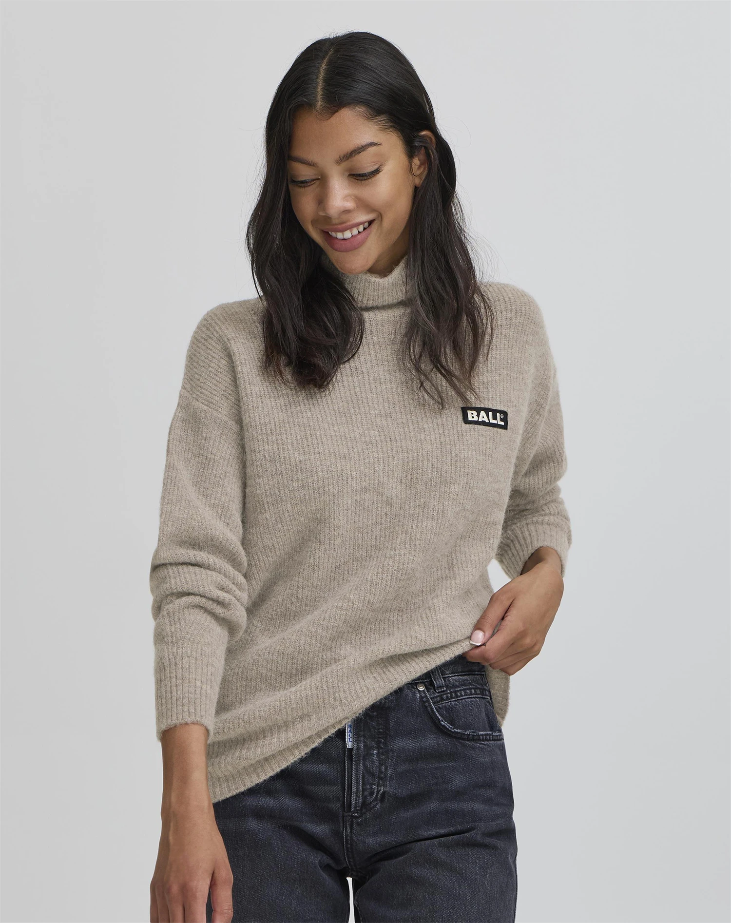 Bastacy High Neck Pullover, Vintage Khaki