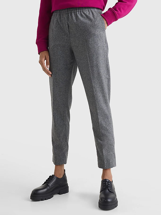 Tweed Pull On Pant, grå