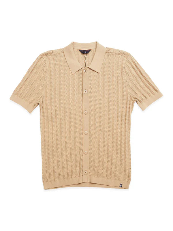 COMPRA OPEN POLO KNIT, KHAKI