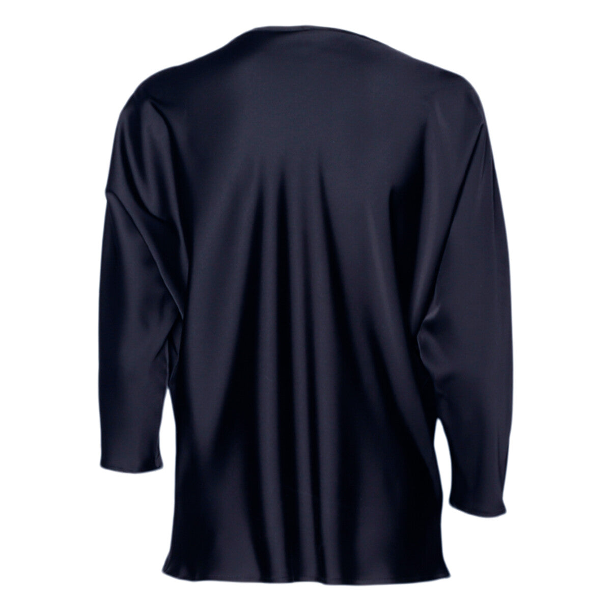 Waterfall Blouse (LS), Navy