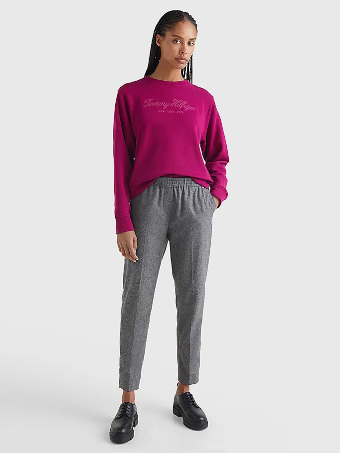 Tweed Pull On Pant, grå