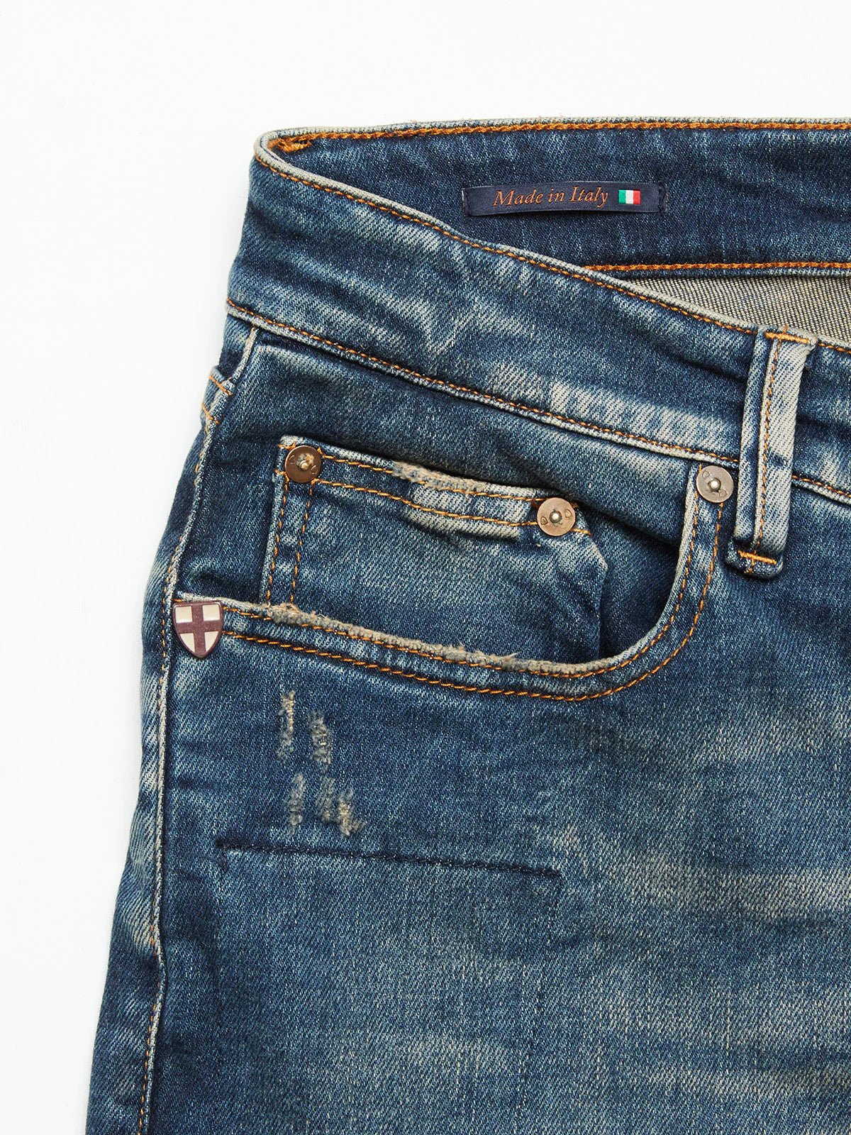 Vinci Patched Super Used Jeans