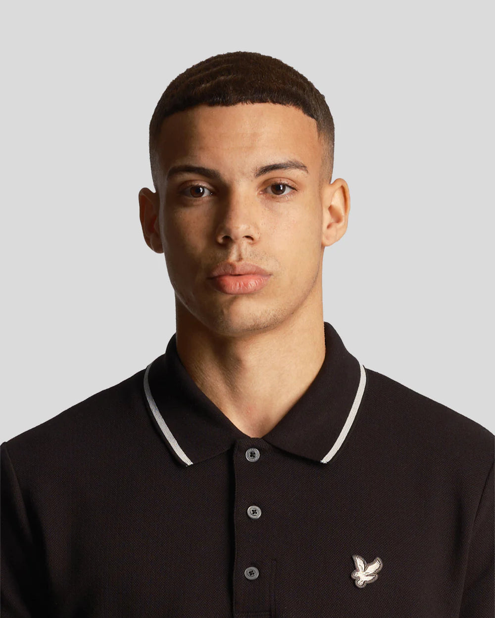 Flatback Pique Tipped Polo Shirt (lacquer)