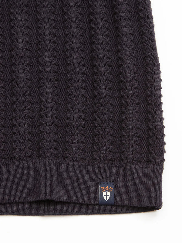 COMPRA OPEN POLO KNIT, DARK NAVY