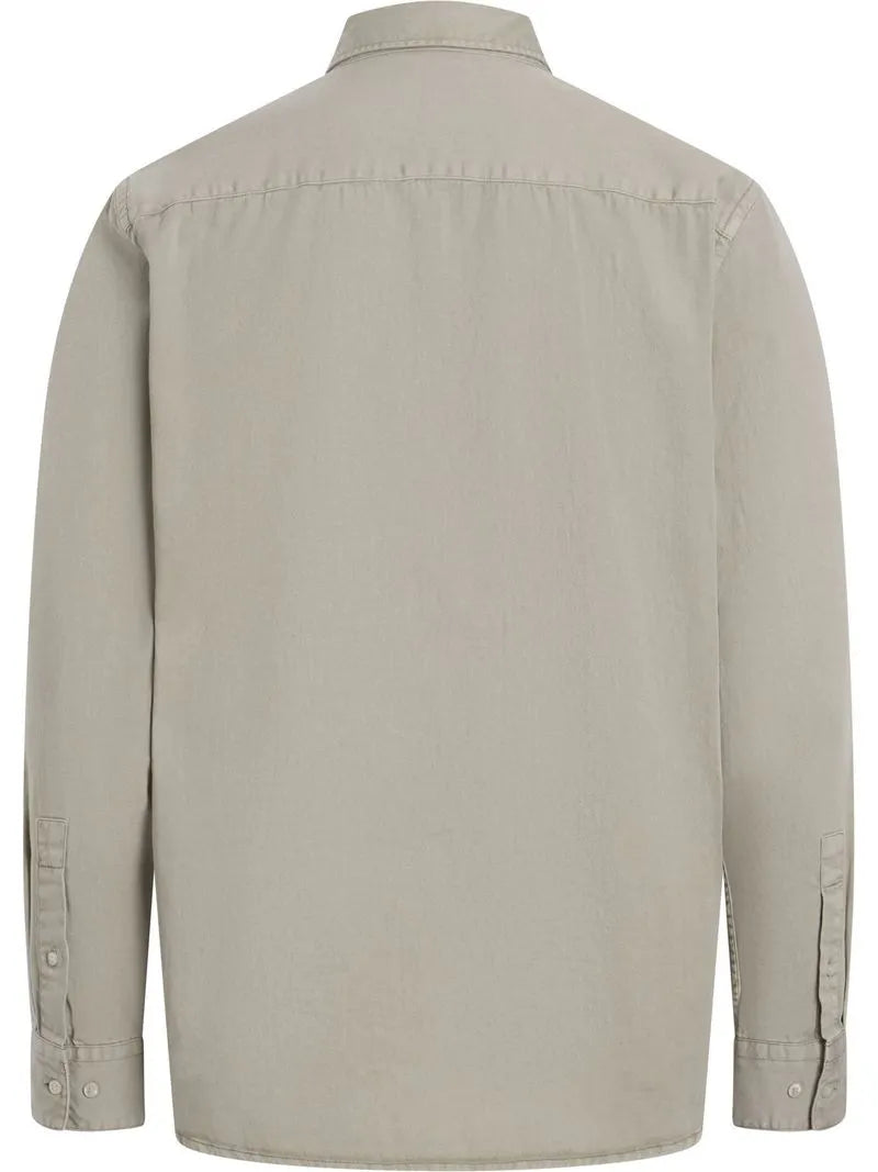 GARMENT DYED LW TWILL LS SHIRT, ALUMINUM