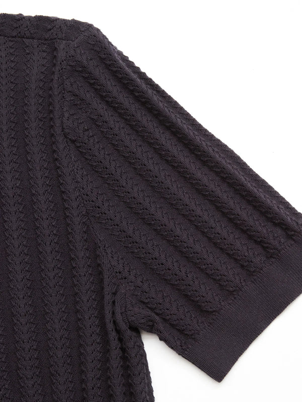 COMPRA OPEN POLO KNIT, DARK NAVY