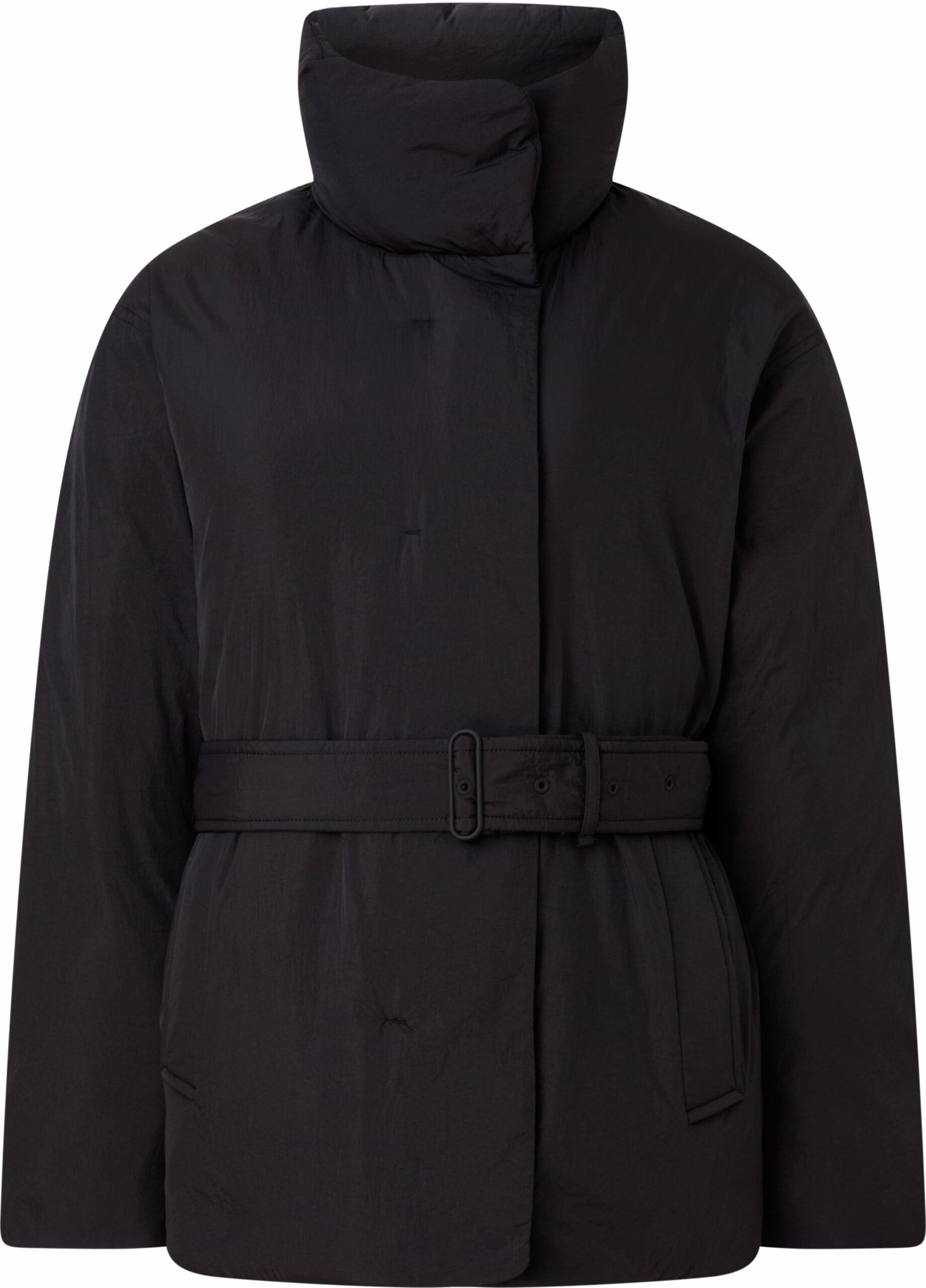 Crinkle Nylon Down Wrap Jacket