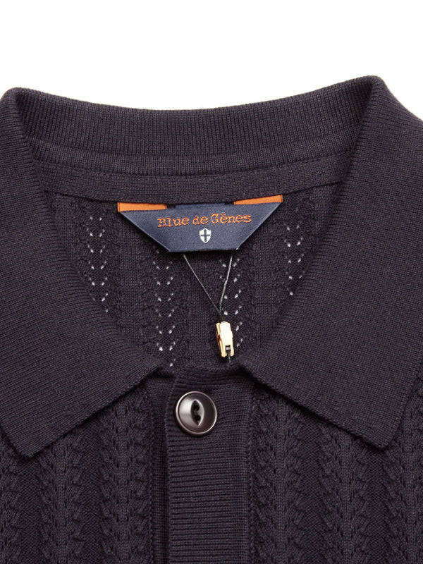 COMPRA OPEN POLO KNIT, DARK NAVY