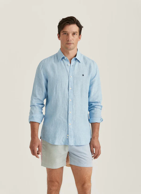 DOUGLAS LINEN SHIRT, CLASSIC, BLUE