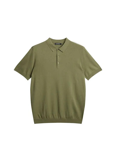 RIDGE RAYON SILK POLO, OIL GREEN