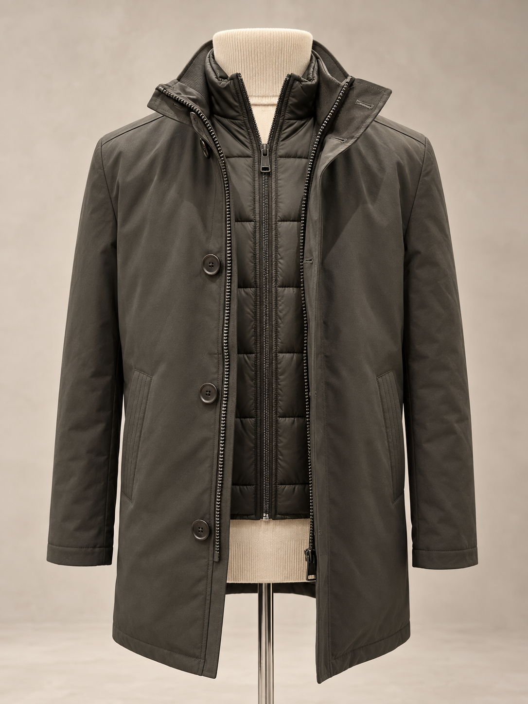 MENS SHORT JACKET, BROWN