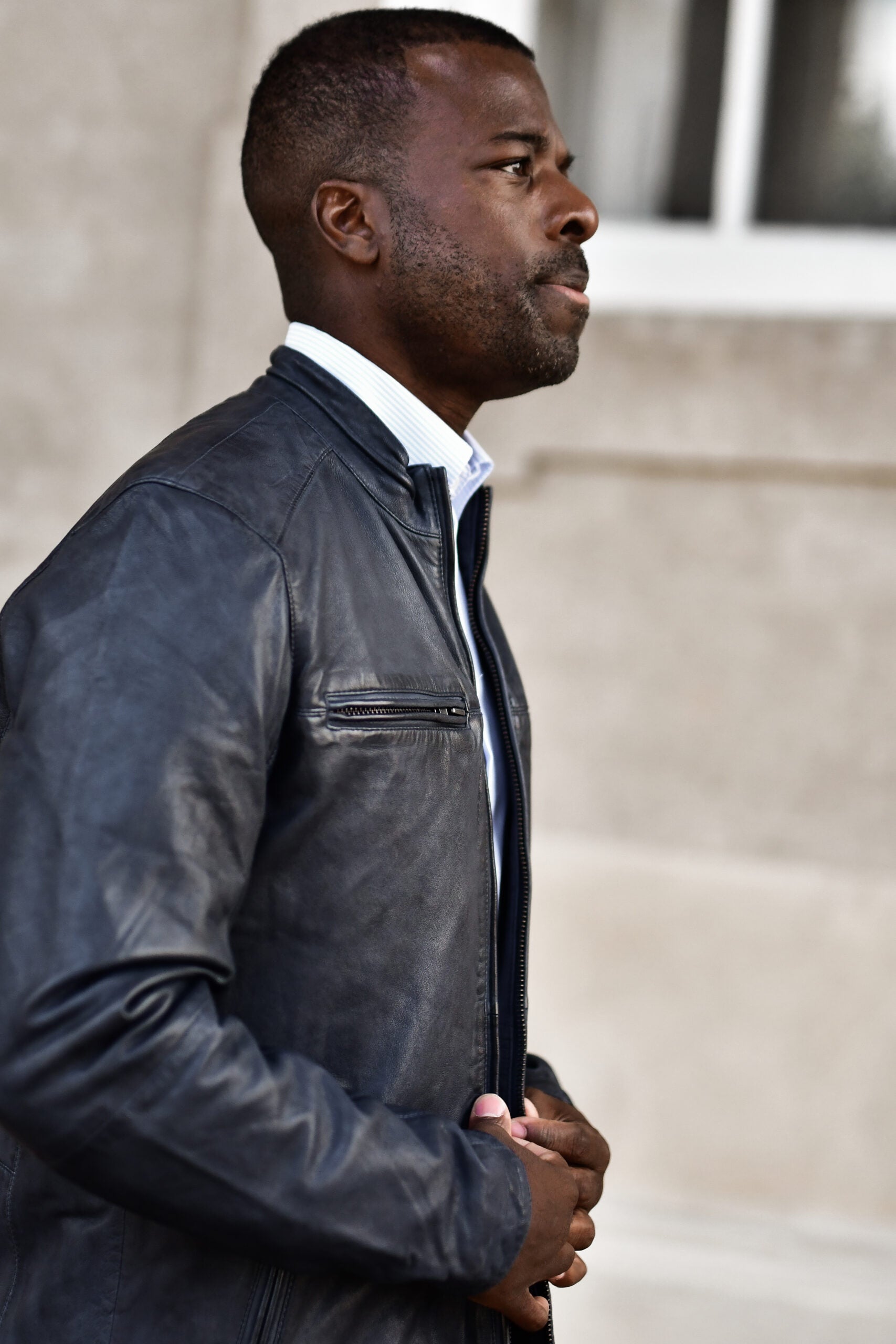 PeluPelu Leather Jacket, Navy