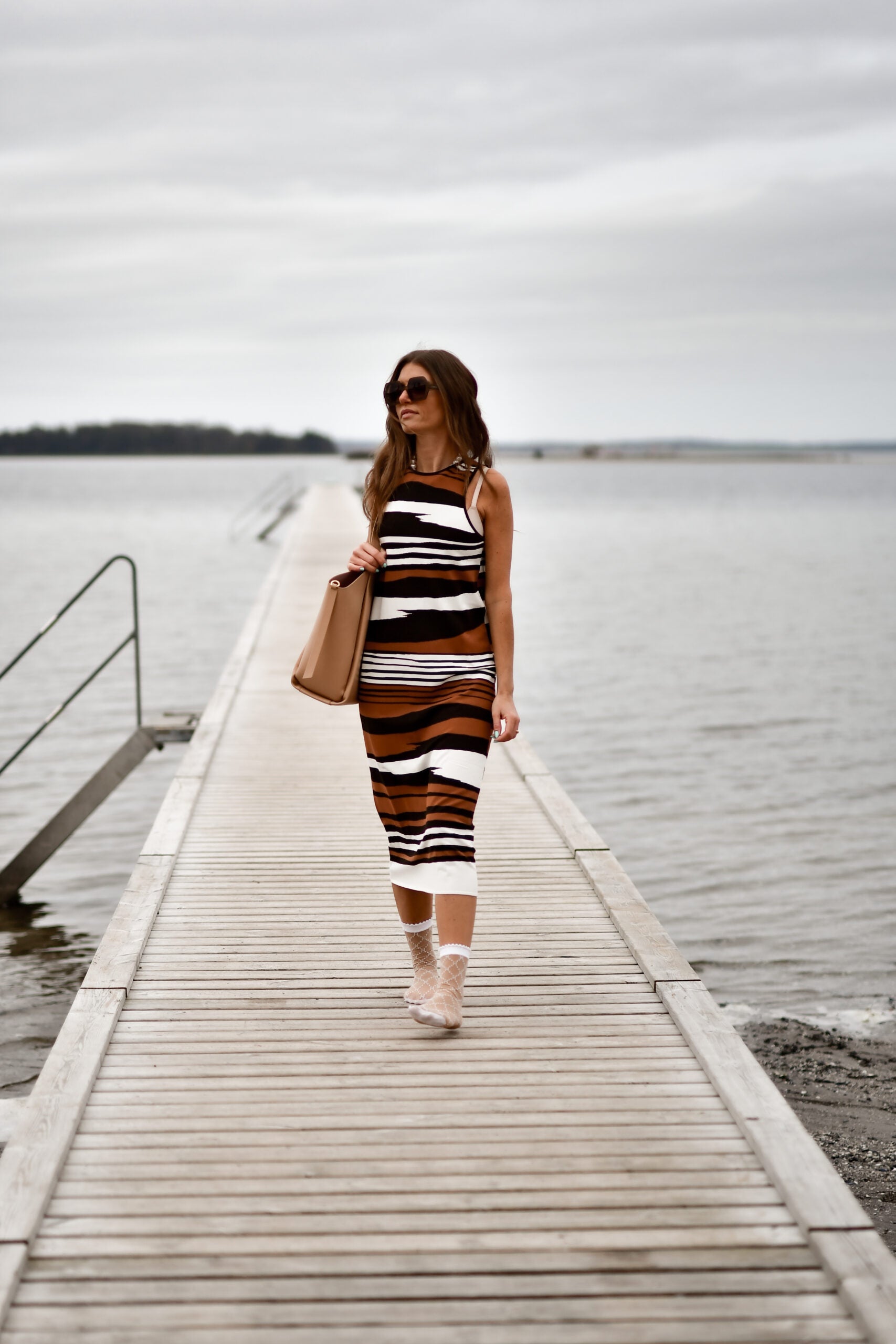 Ifrem Knitted Dress, Bianco