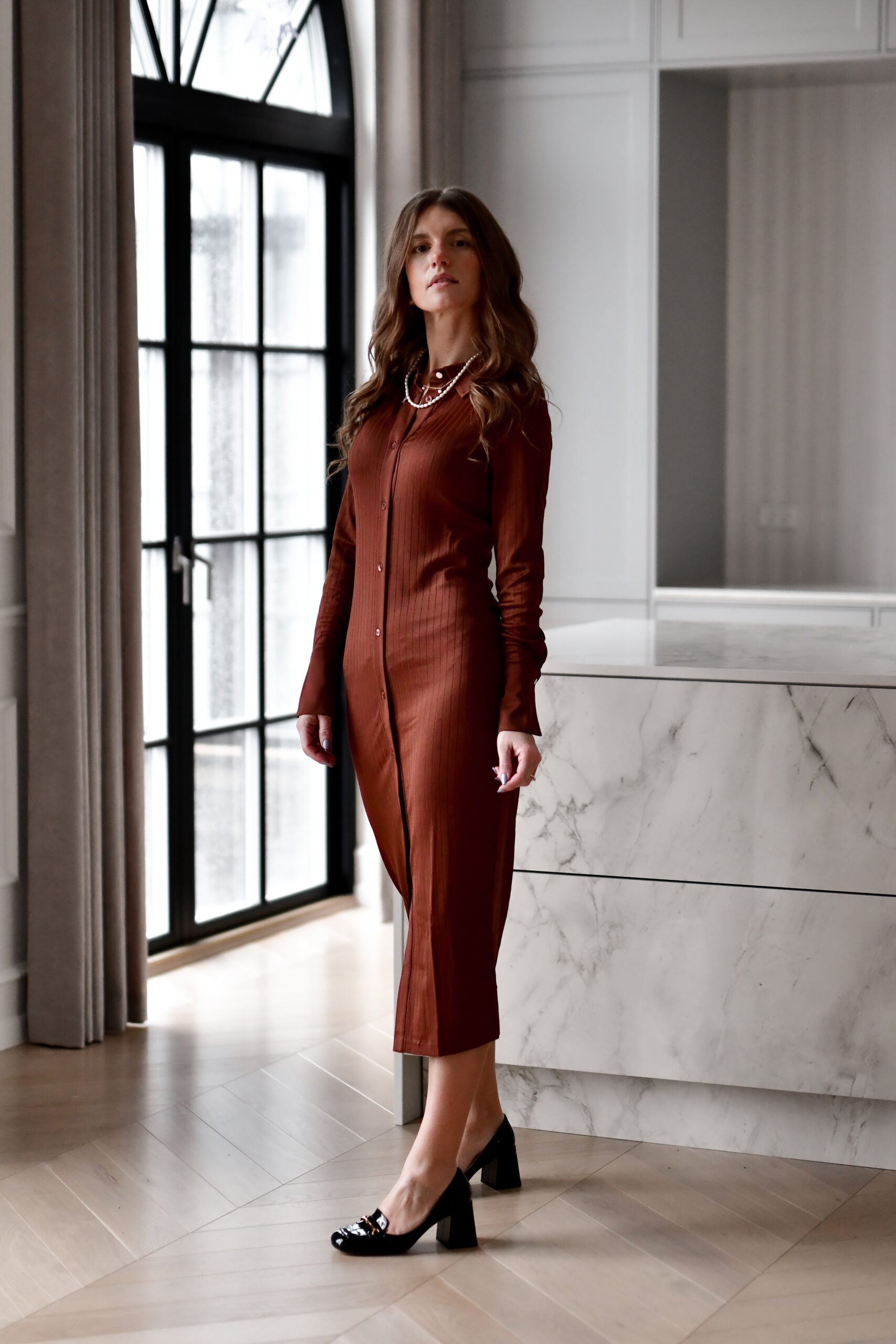 Elanta Dress, Rust/Copper
