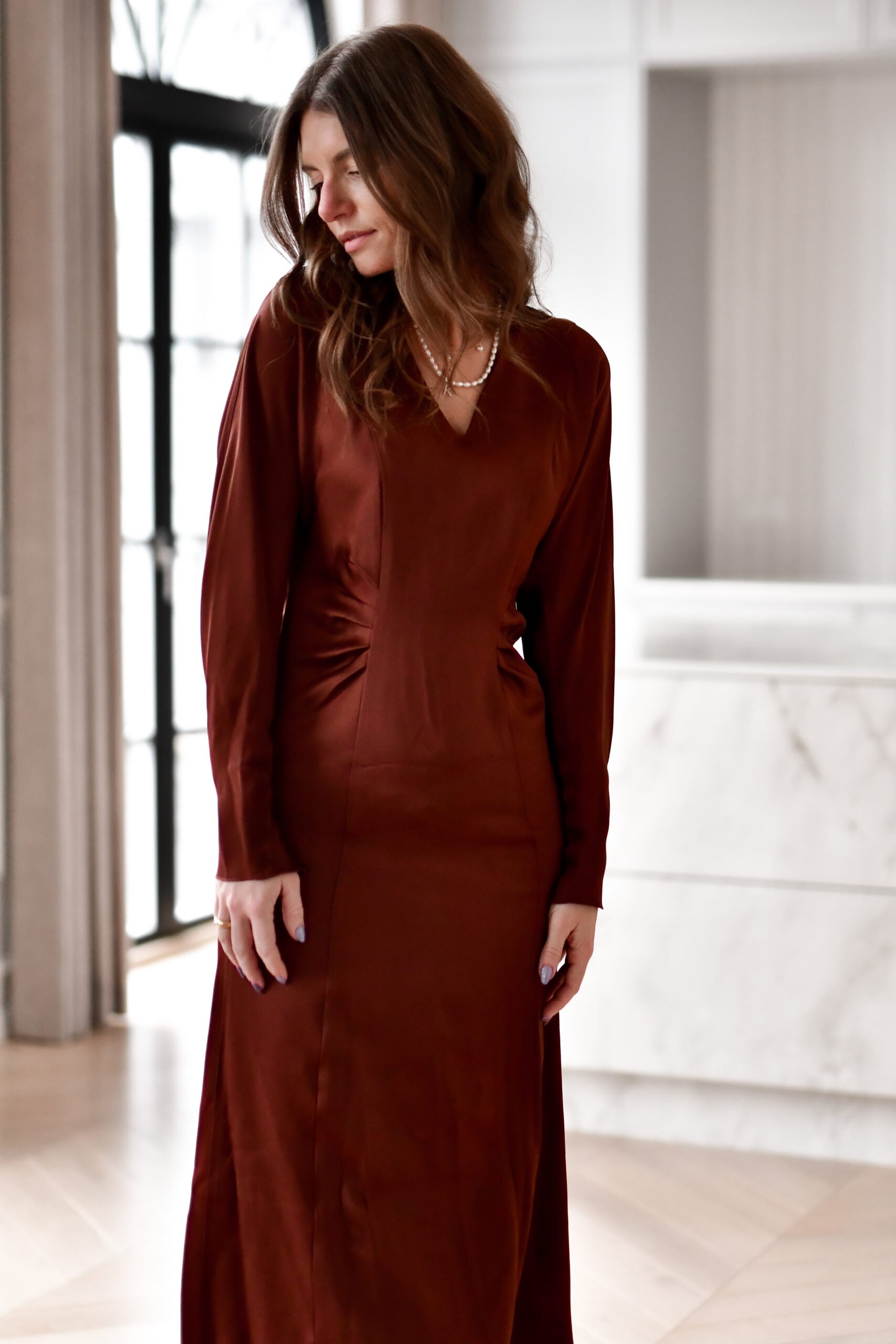 Daniki Dress, Rust/Copper