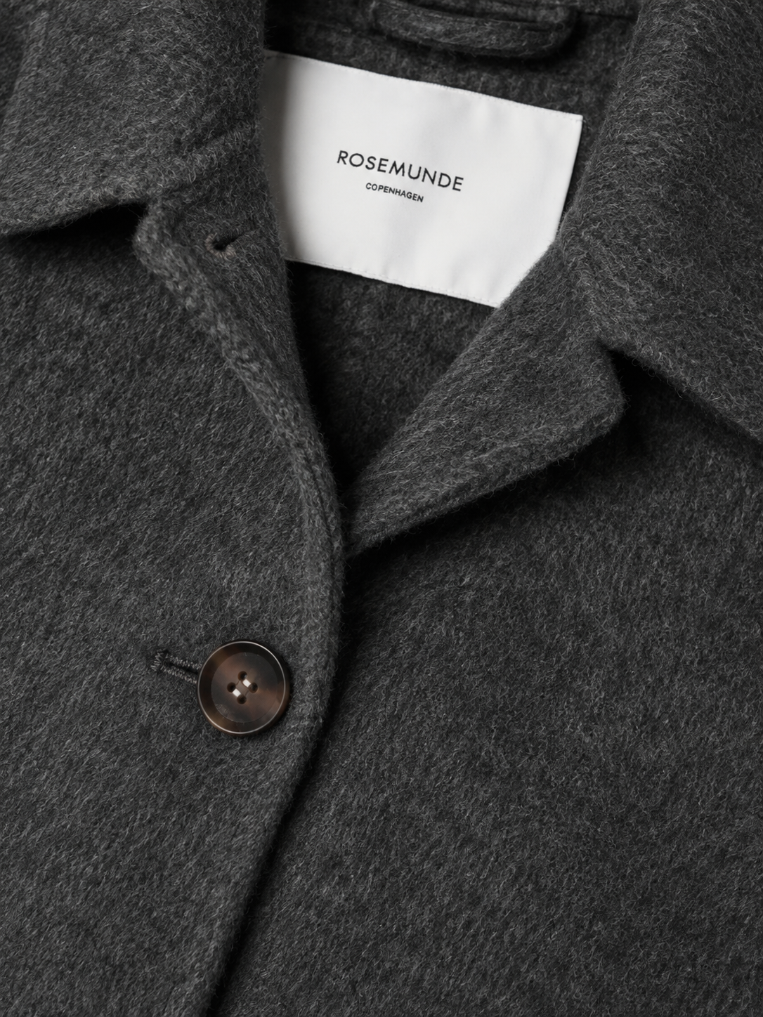 SIGNE ALPACA WOOL LS COAT, DARK GREY MELANGE
