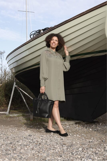 CamillaBBViena Dress, Deep Olive