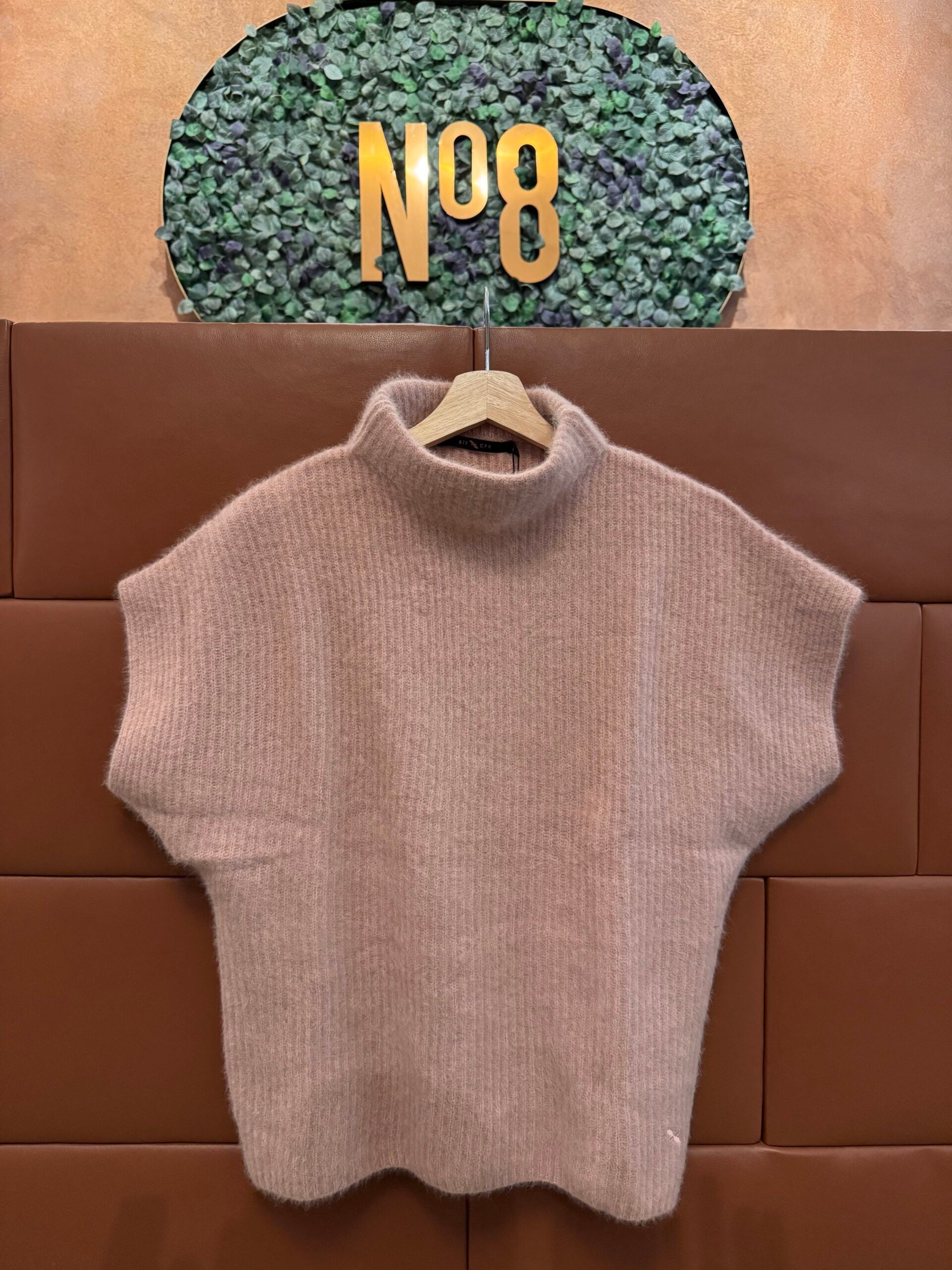 Cashmere Raccoon SS Pullover, Pink Sand