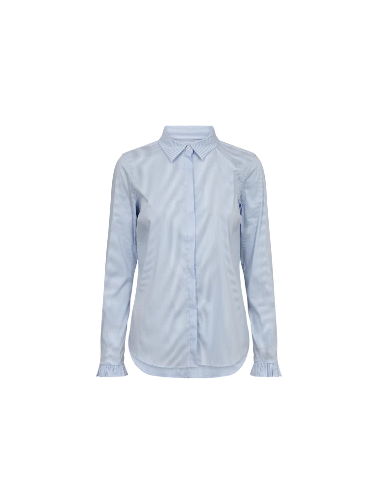 MATTIE STRIPE SHIRT, LIGHT BLUE