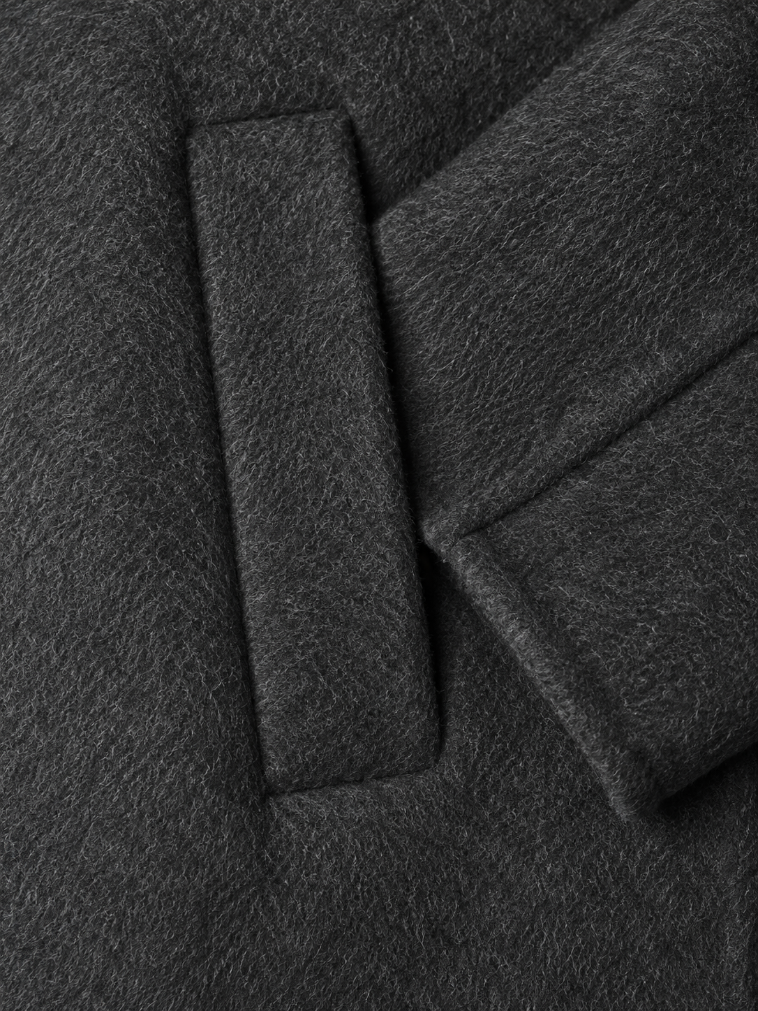 SIGNE ALPACA WOOL LS COAT, DARK GREY MELANGE