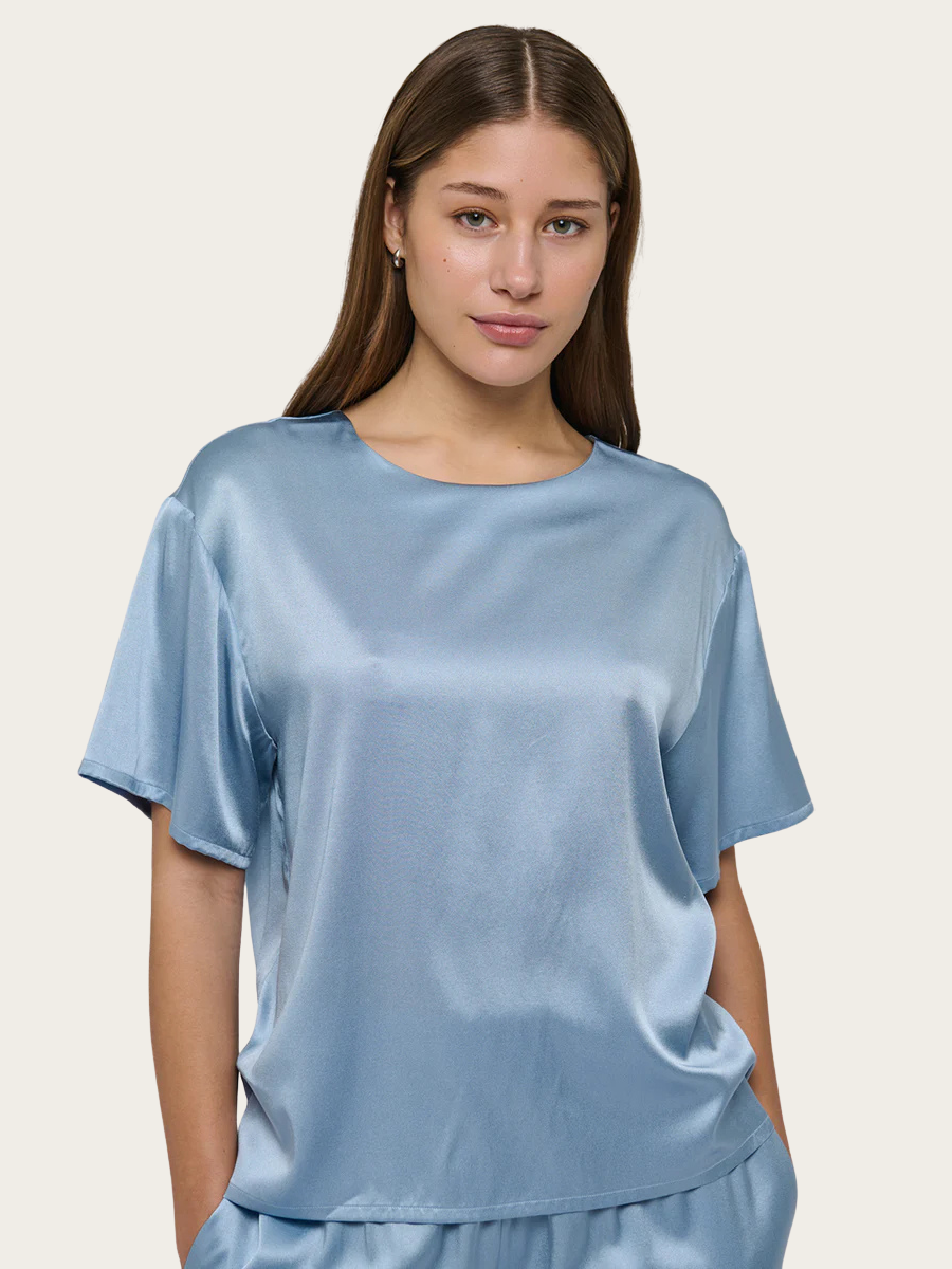 SOLANA OVERSIZE WOVEN T-SHIRT, SKYWAY