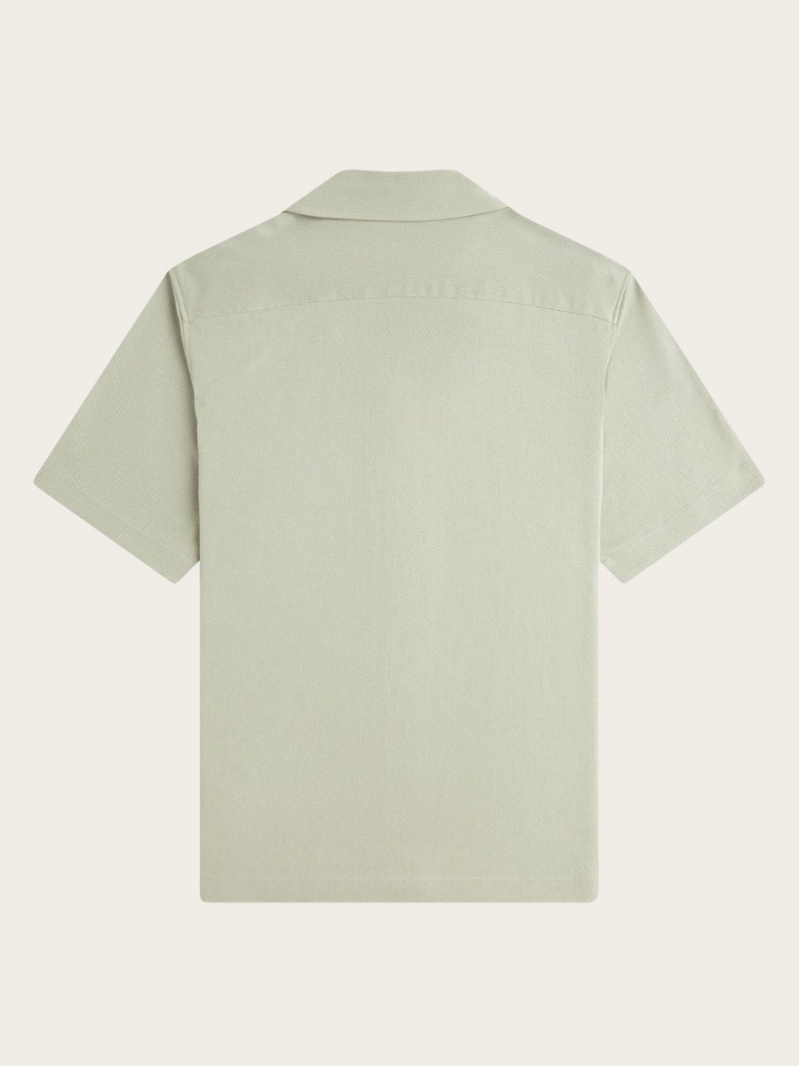 COMPRESS MESH REVERE COLLAR SHIRT, SEAGRASS