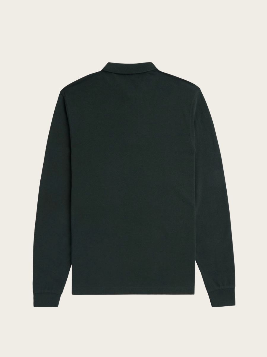 PIQUE COLLARED SWEATSHIRT, NIGHT GREEN