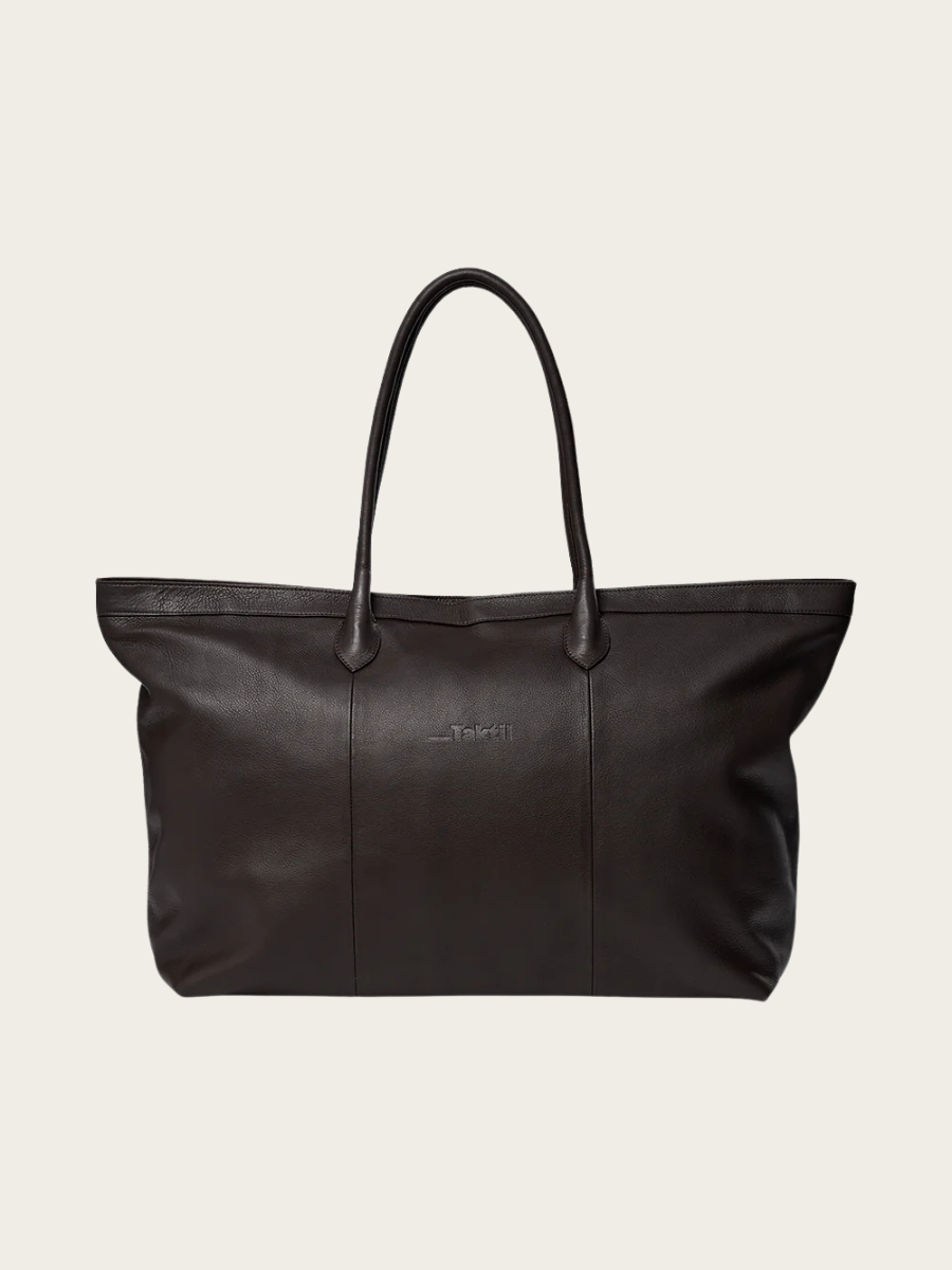 OLIVE LEATHER BAG, ESPRESSO BROWN