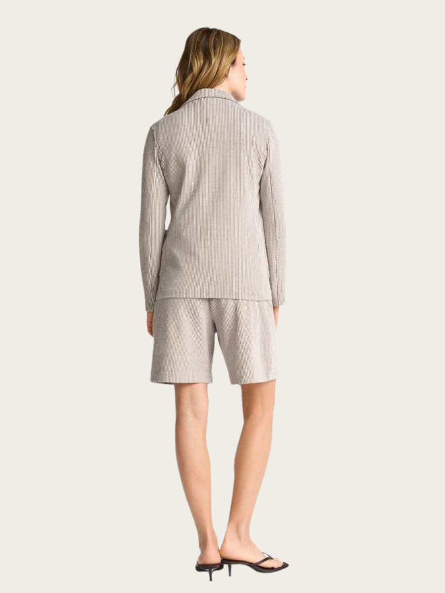 JERSEY SEERSUCKER BLAZER, COCONUT BARK
