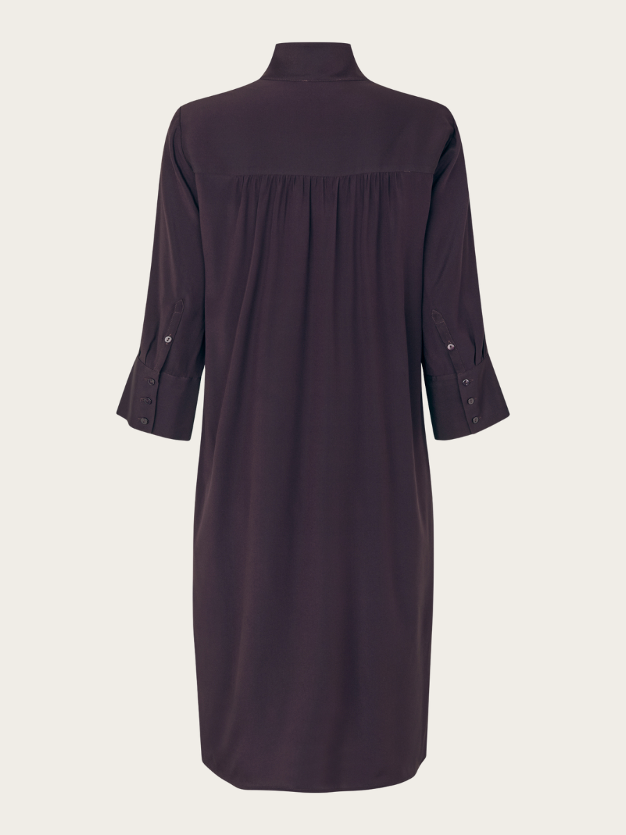KAMILLES SHIRT DRESS, BERRY WINE