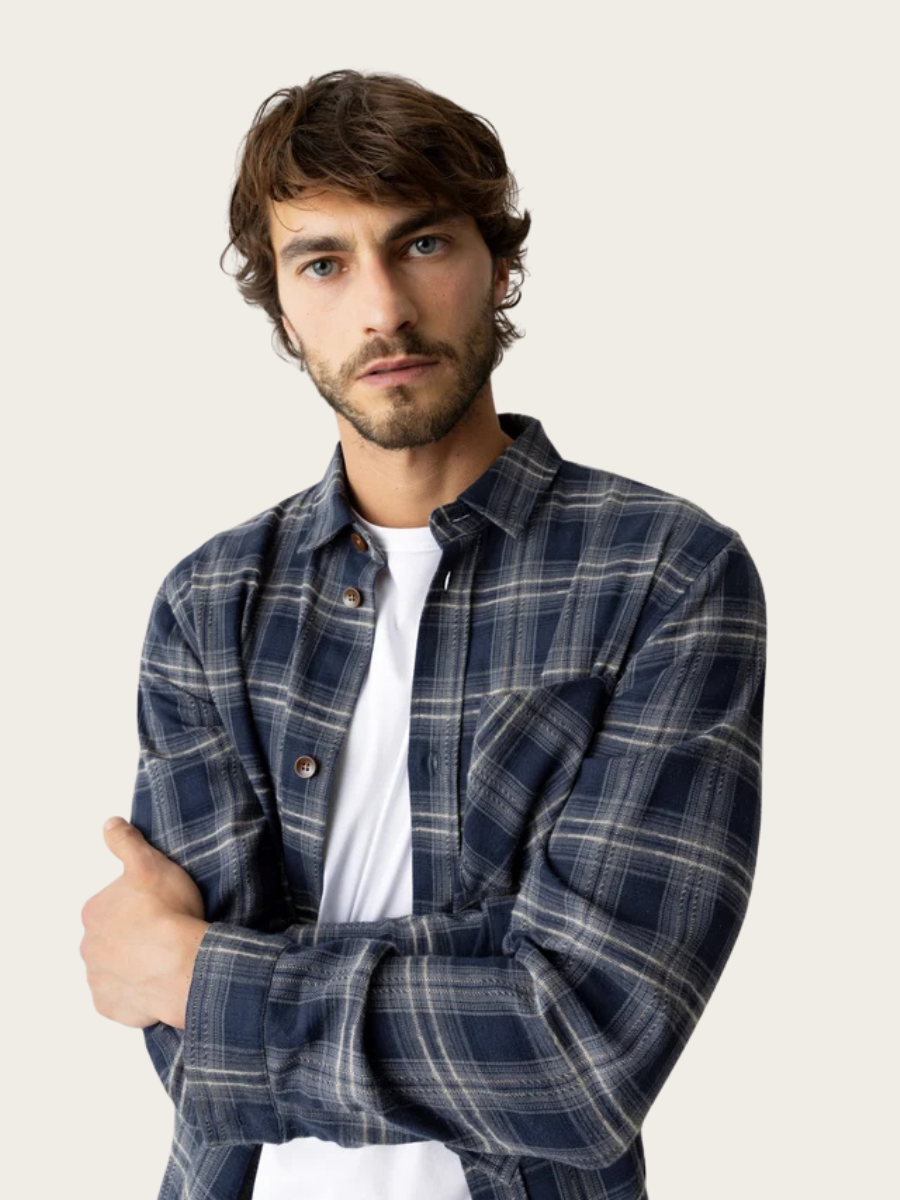 DAVID BRUSE OVERSHIRT, SALUTE NAVY