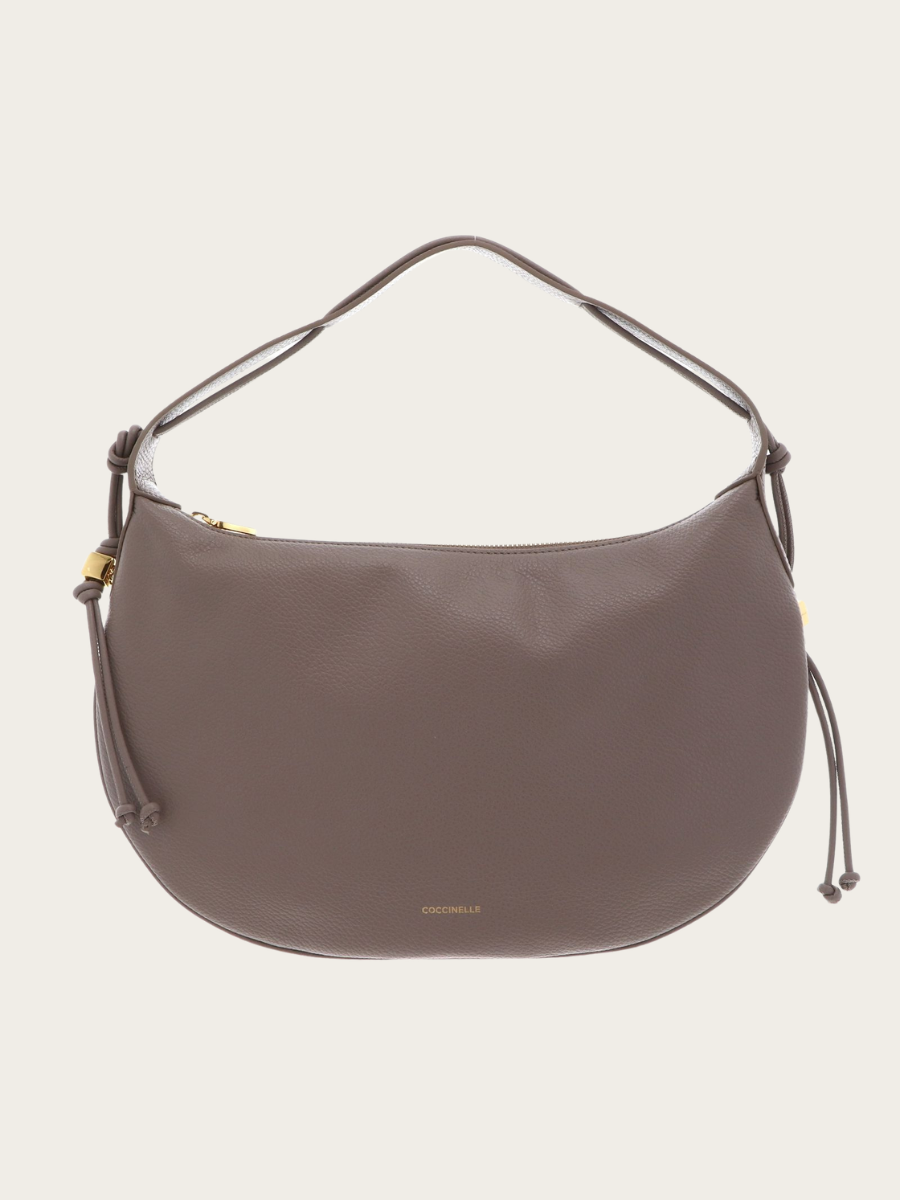 THESS GRAINED LEATHER HANDBAG, TAUPE