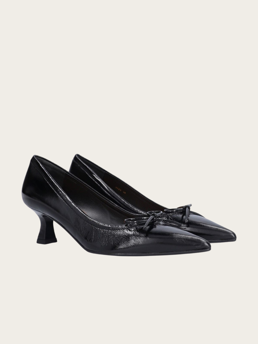 BLACK NAPLACK PUMPS, BLACK