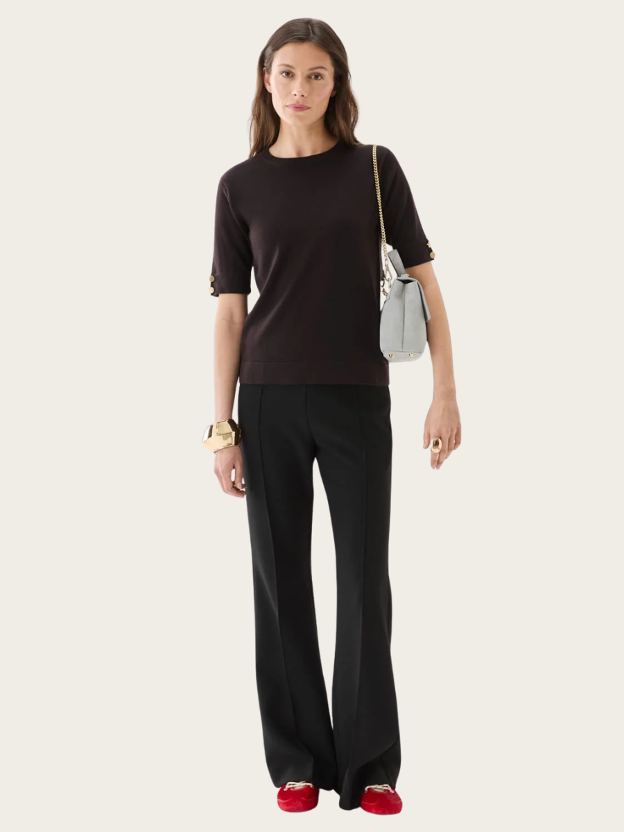 LUCCA MERINO T-SHIRT, BROWN