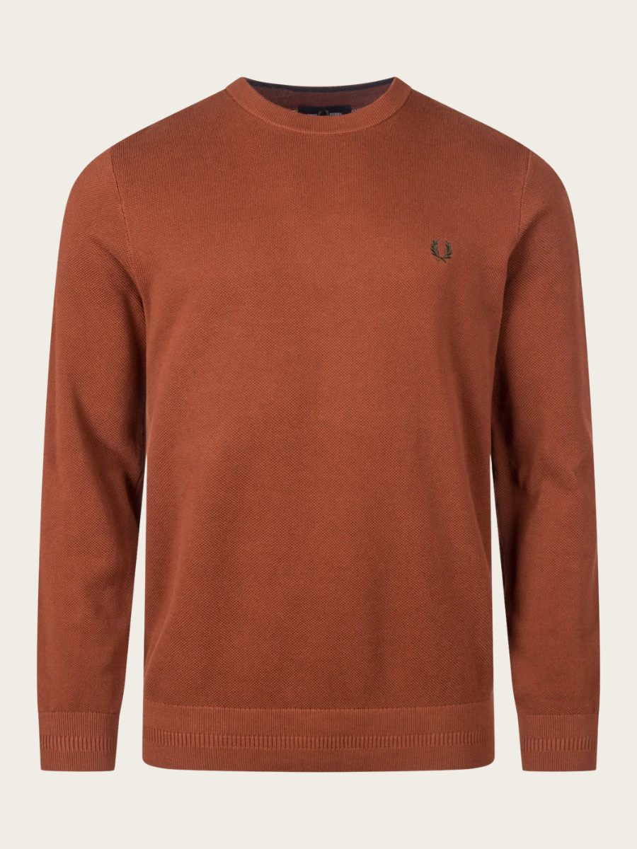 PIQUE STITCH JUMPER, BRANDY