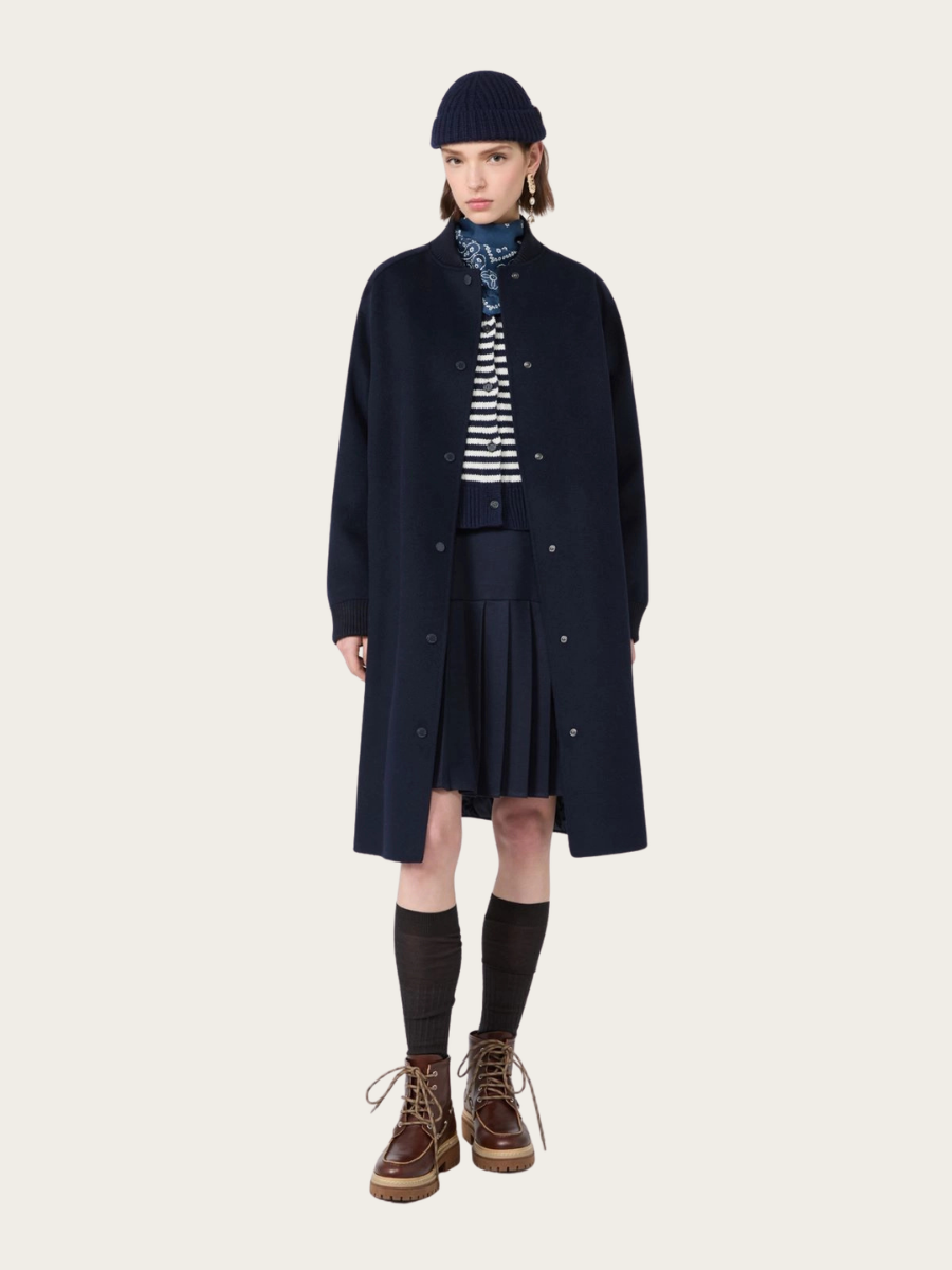 ABBONO QUILTED COAT, NAVY