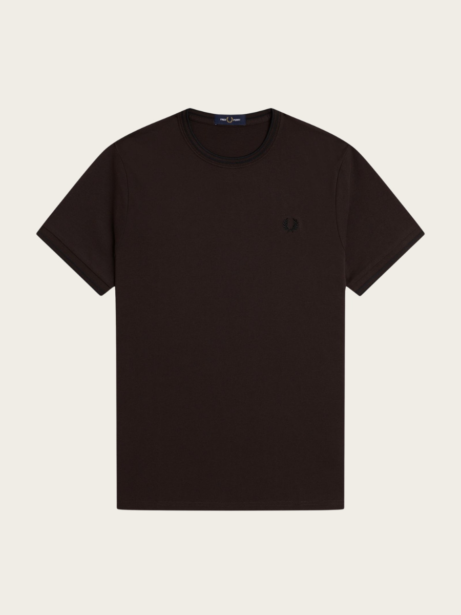TWIN TIPPED T-SHIRT, BROWN