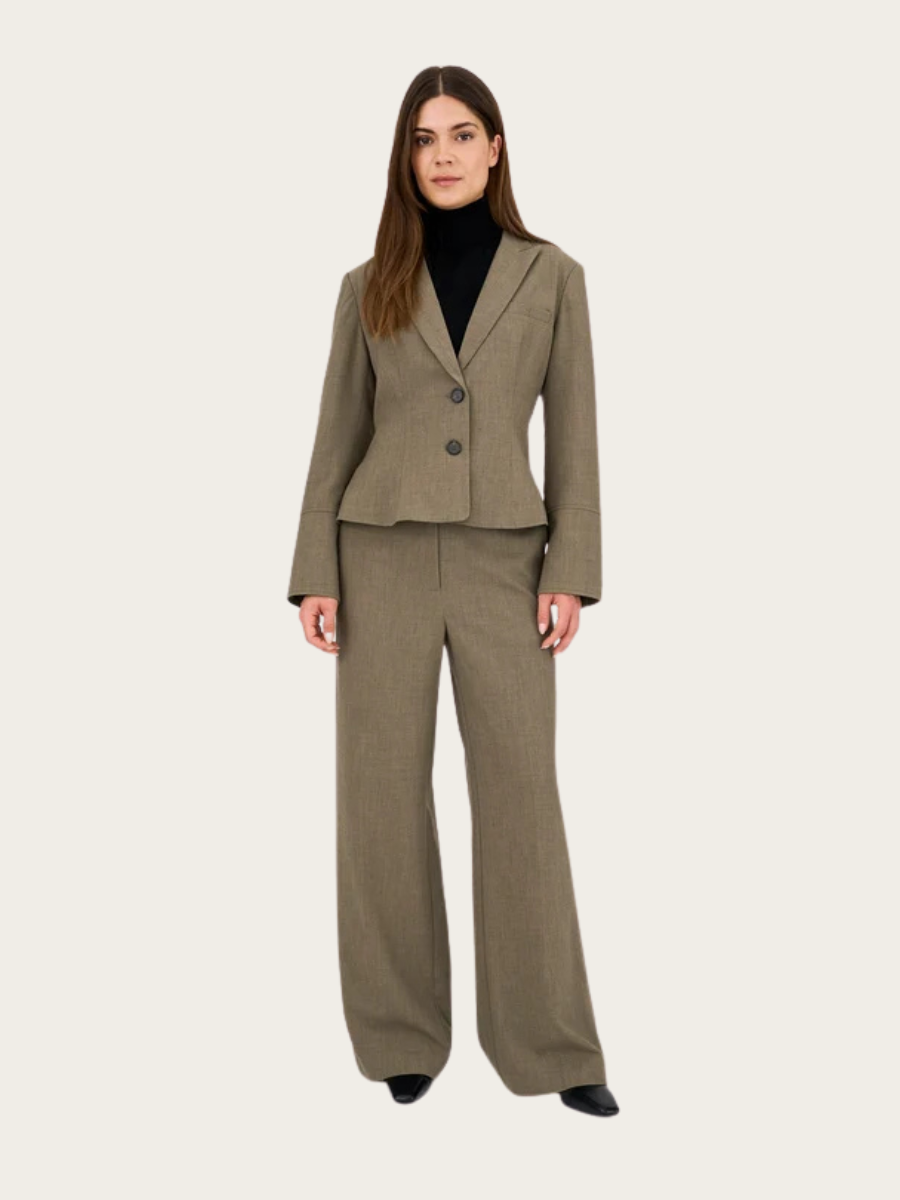 ELINA SHORT BLAZER, SHADOW GREEN